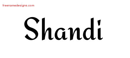 Calligraphic Stylish Name Tattoo Designs Shandi Download Free