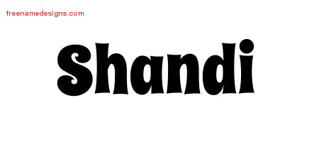 Groovy Name Tattoo Designs Shandi Free Lettering