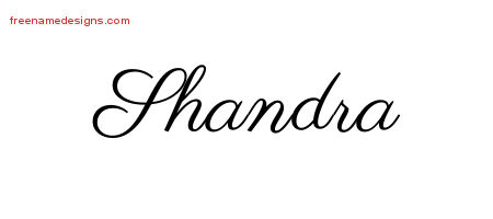 Classic Name Tattoo Designs Shandra Graphic Download