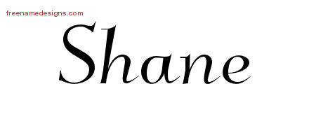 Elegant Name Tattoo Designs Shane Free Graphic