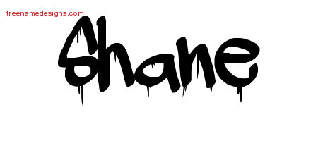 Graffiti Name Tattoo Designs Shane Free Lettering