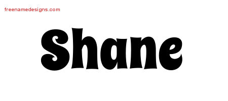 Groovy Name Tattoo Designs Shane Free Lettering