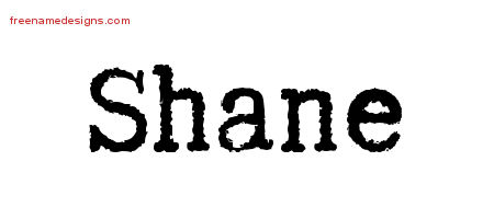 Typewriter Name Tattoo Designs Shane Free Download