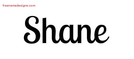 Handwritten Name Tattoo Designs Shane Free Printout