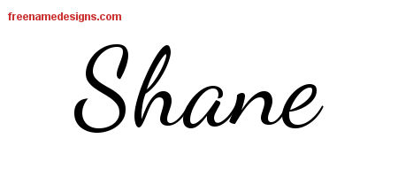 Lively Script Name Tattoo Designs Shane Free Printout