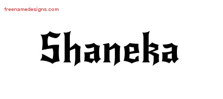 Gothic Name Tattoo Designs Shaneka Free Graphic