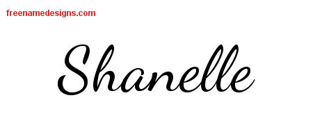 Lively Script Name Tattoo Designs Shanelle Free Printout
