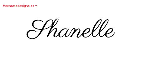 Classic Name Tattoo Designs Shanelle Graphic Download