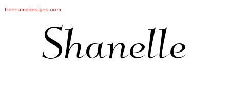 Elegant Name Tattoo Designs Shanelle Free Graphic