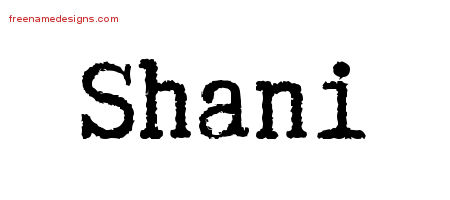 Typewriter Name Tattoo Designs Shani Free Download