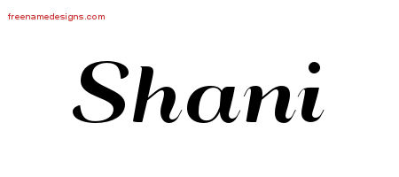 Art Deco Name Tattoo Designs Shani Printable