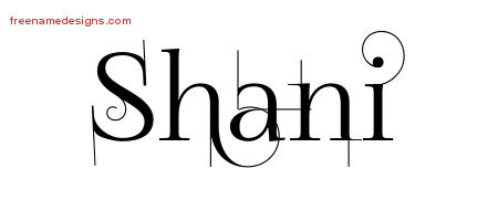 Decorated Name Tattoo Designs Shani Free
