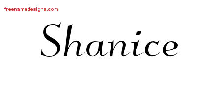 Elegant Name Tattoo Designs Shanice Free Graphic