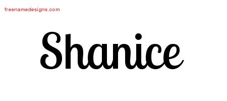Handwritten Name Tattoo Designs Shanice Free Download