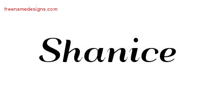 Art Deco Name Tattoo Designs Shanice Printable