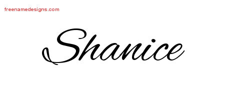 Cursive Name Tattoo Designs Shanice Download Free