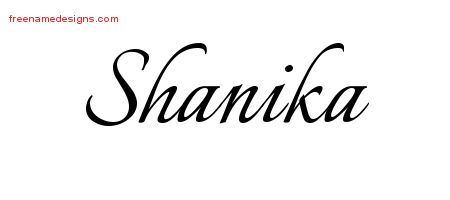 Calligraphic Name Tattoo Designs Shanika Download Free