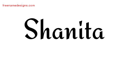 Calligraphic Stylish Name Tattoo Designs Shanita Download Free