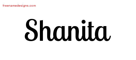 Handwritten Name Tattoo Designs Shanita Free Download