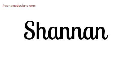 Handwritten Name Tattoo Designs Shannan Free Download