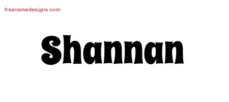 Groovy Name Tattoo Designs Shannan Free Lettering