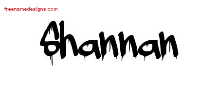Graffiti Name Tattoo Designs Shannan Free Lettering