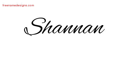 Cursive Name Tattoo Designs Shannan Download Free