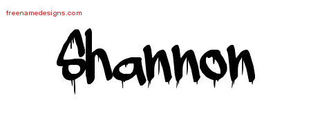 Graffiti Name Tattoo Designs Shannon Free