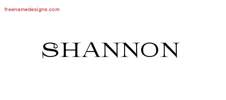 Flourishes Name Tattoo Designs Shannon Graphic Download