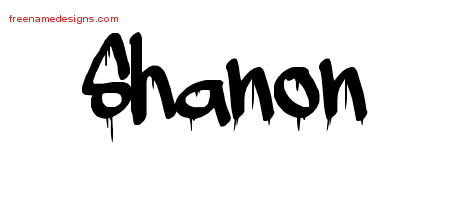 Graffiti Name Tattoo Designs Shanon Free Lettering