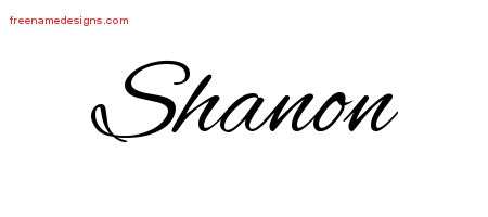 Cursive Name Tattoo Designs Shanon Download Free