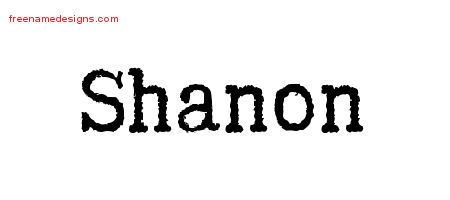 Typewriter Name Tattoo Designs Shanon Free Download