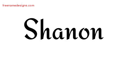 Calligraphic Stylish Name Tattoo Designs Shanon Download Free