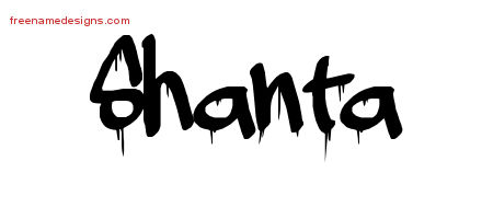 Graffiti Name Tattoo Designs Shanta Free Lettering