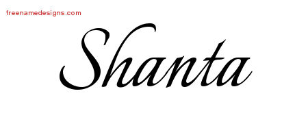 Calligraphic Name Tattoo Designs Shanta Download Free
