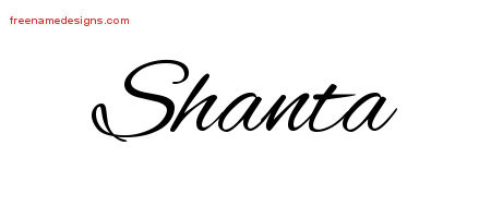 Cursive Name Tattoo Designs Shanta Download Free