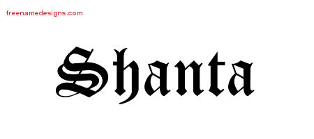 Blackletter Name Tattoo Designs Shanta Graphic Download