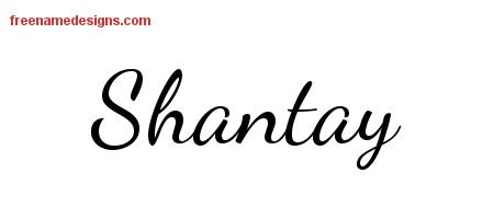 Lively Script Name Tattoo Designs Shantay Free Printout