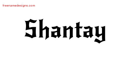 Gothic Name Tattoo Designs Shantay Free Graphic