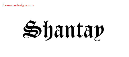 Blackletter Name Tattoo Designs Shantay Graphic Download