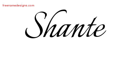 Calligraphic Name Tattoo Designs Shante Download Free