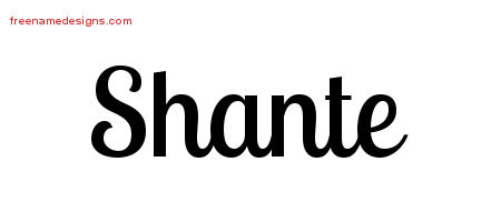 Handwritten Name Tattoo Designs Shante Free Download