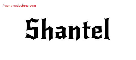 Gothic Name Tattoo Designs Shantel Free Graphic