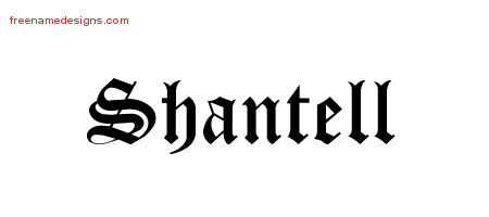 Blackletter Name Tattoo Designs Shantell Graphic Download