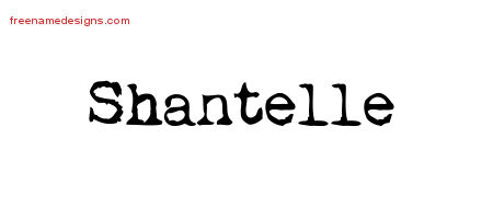Vintage Writer Name Tattoo Designs Shantelle Free Lettering