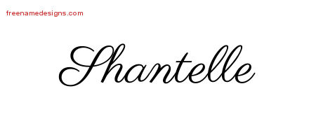 Classic Name Tattoo Designs Shantelle Graphic Download
