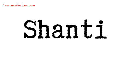 Typewriter Name Tattoo Designs Shanti Free Download