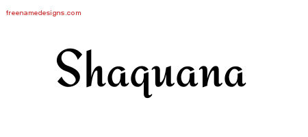 Calligraphic Stylish Name Tattoo Designs Shaquana Download Free