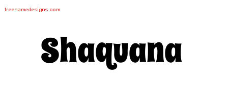 Groovy Name Tattoo Designs Shaquana Free Lettering