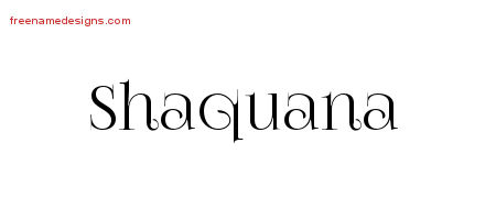 Vintage Name Tattoo Designs Shaquana Free Download